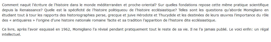 fondations du savoir historique