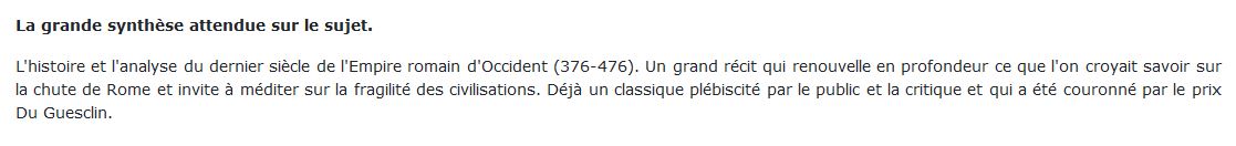 la fin de l'empire romain d'Occident