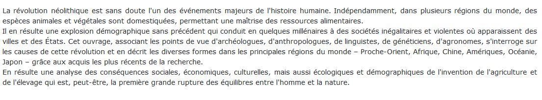 révolution néolithique dans le monde