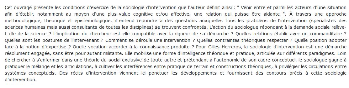 sociologie d'intervention