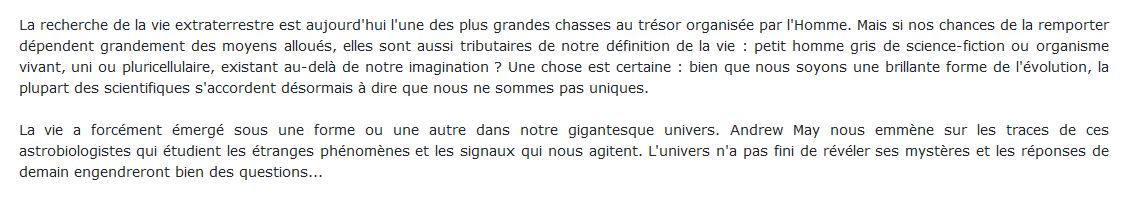 À la recherche de la vie extraterrestre