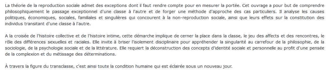 Les transclasses