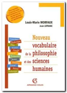 Nouveau vocabulaire de la philosophie et des sciences humaines