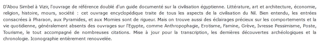 Dictionnaire de civilisation égyptienne