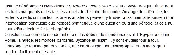 Le monde antique et les débuts du Moyen Âge