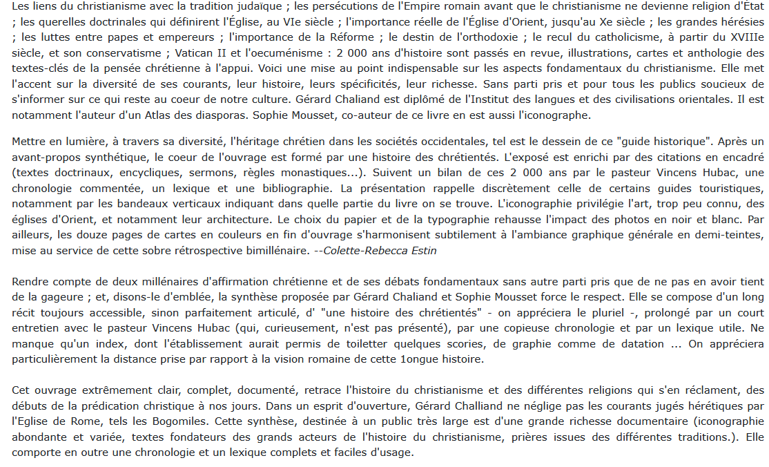 2000 Ans De Chrétientés - Guide historique