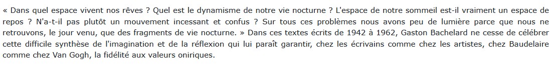 Le droit de rêver, Gaston Bachelard 