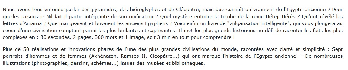 3 minutes pour comprendre les 50 faits de l'Egypte ancienne