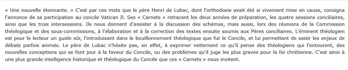 Henri de Lubac Vatican 2