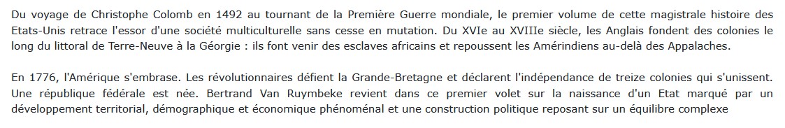 Histoire Des Etats-Unis - Tome 1