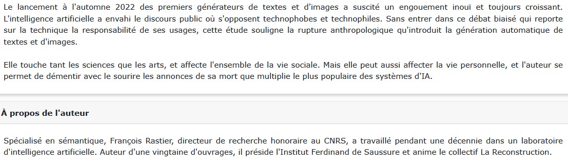 L'I.A. m'a tué