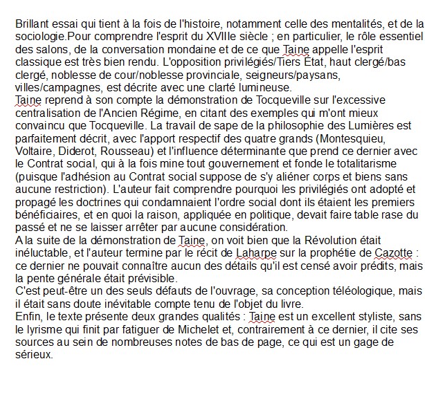 L'ancien régime, Hippolyte Taine