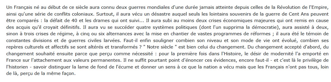 Notre siècle - De 1918 à 1991, René Rémond