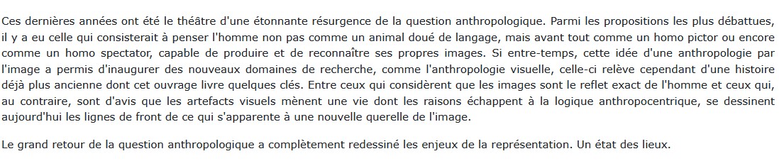 Penser l'image