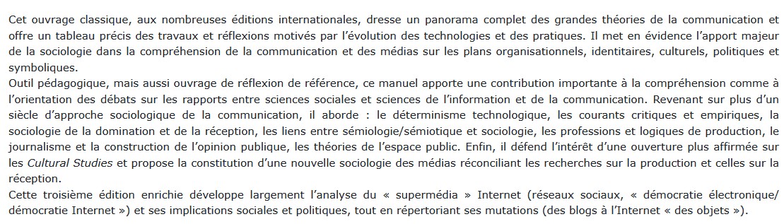 Sociologie de la communication et des médias, Eric Maigret