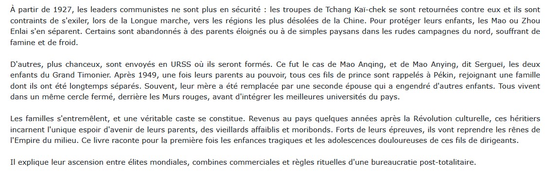 Une génération au pouvoir en Chine