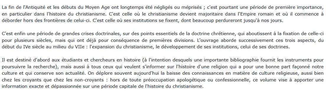 de Constantin à la conquête arabe