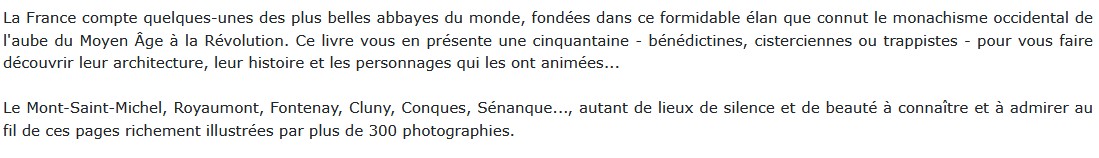 Abbayes de France - Les chemins du silence, Patrice Milleron