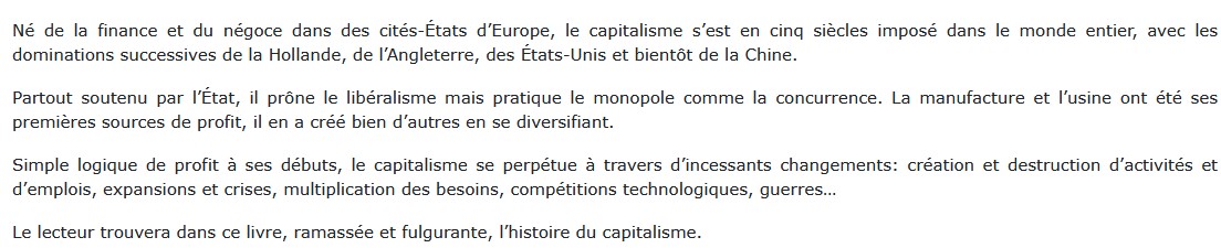 Histoire du capitalisme : 1500-2010, Michel Beaud 