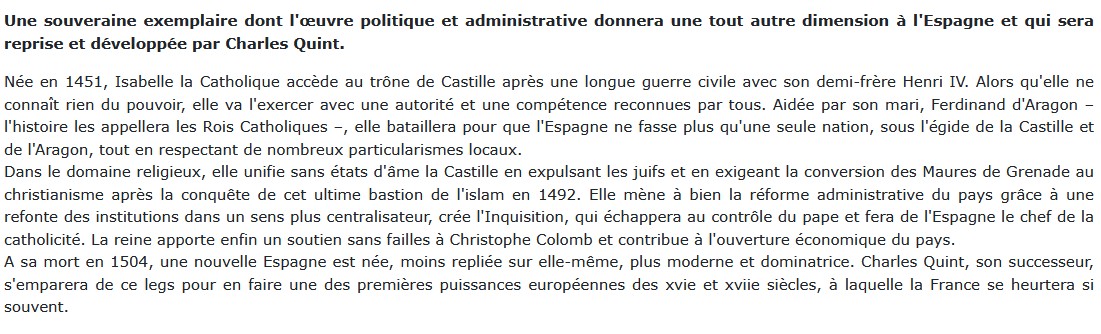 Isabelle la catholique, Marie-France Schmidt