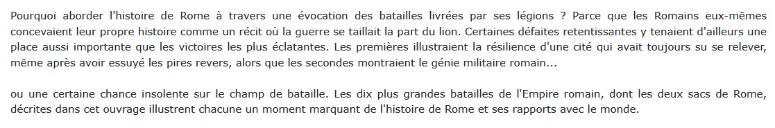 Les plus grandes batailles de Rome, Pierre Cosme 