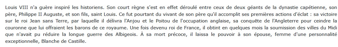 Louis VIII : 1223-1226 , Fils de Philippe II,  Ivan Gobry 