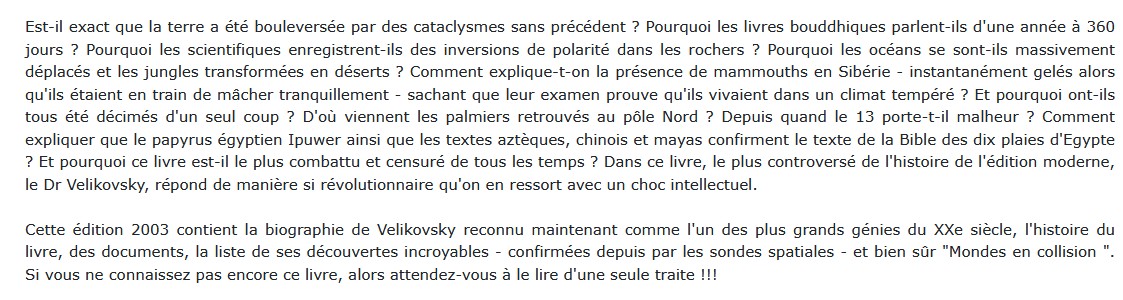 Mondes en collision, Immanuel Velikovsky