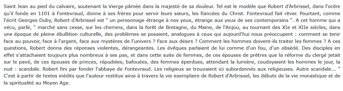 Robert d'Arbrissel : fondateur de Fontevraud, Jacques Dalarun 
