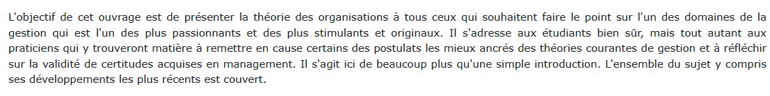 Théorie des organisations , Jacques Rojot 