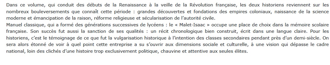 Histoire - Tome 2 : L'age classique ,  Albert Malet et Jules Isaac