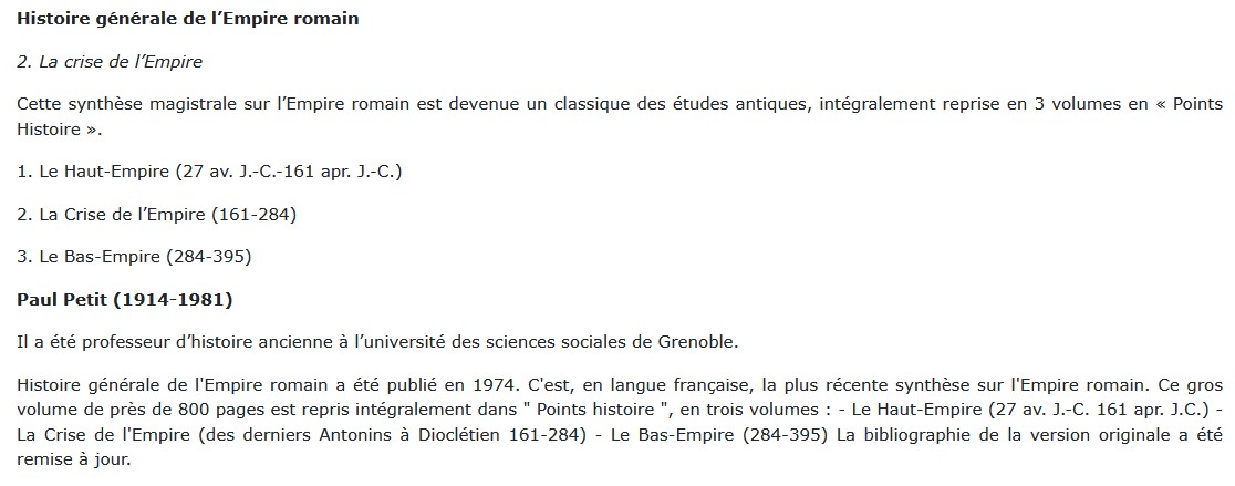 Histoire générale de l'empire romain, Tome 2, Paul Petit 