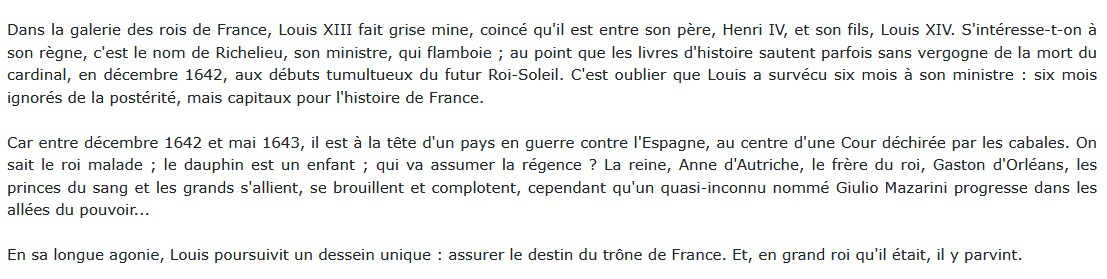 La double mort du roi Louis XIII, Françoise Hildesheimer 