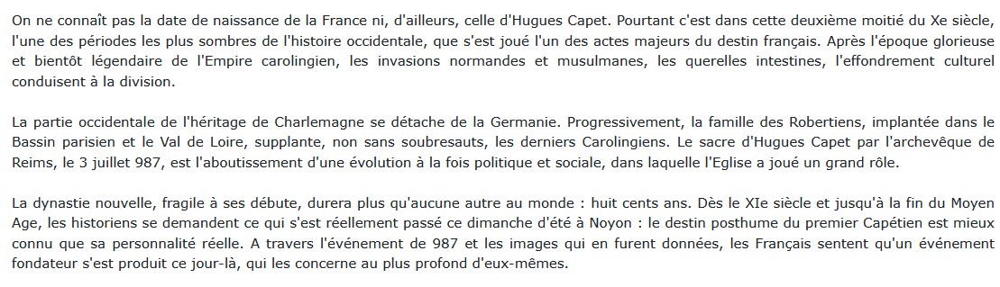L'avènement d'Hugues Capet (3 Juillet 987), Laurent Theis 