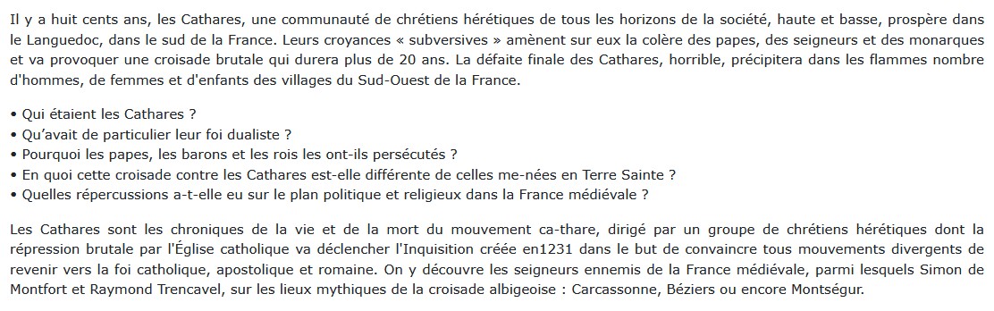 Les Cathares - Vie et mort de parfaits hérétiques, Stephen O'Shea