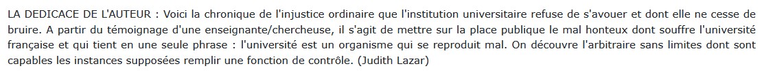 Les secrets de famille de l'université, Judith Lazar 
