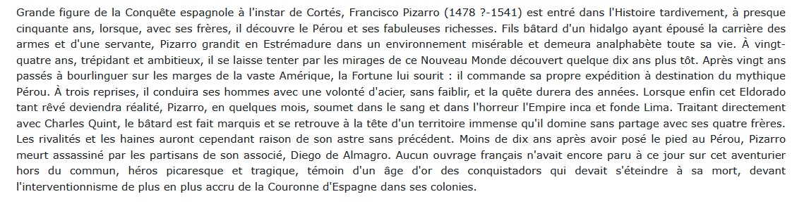 Francisco Pizarro, Bernard Lavallé 