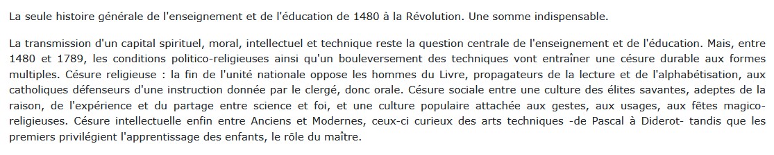Histoire de L'enseignement et de l'éducation - Tome 2,  François Lebrun, Marc Venard, Jean Quéniart 