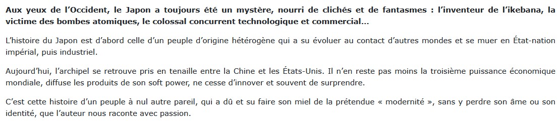 Histoire du Japon - Des origines à nos jours, Gérard Siary 