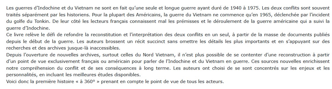 Indochine et Vietnam - Trente-cinq années de guerre