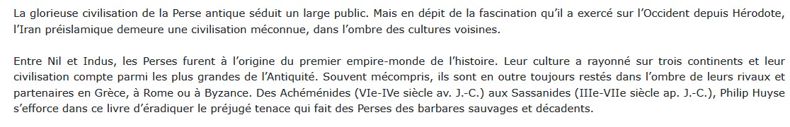 La Perse antique, Philip Huyse 