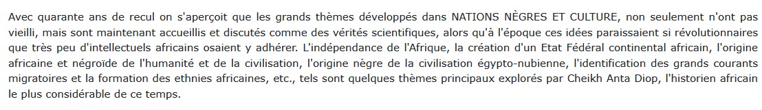 Nations nègres et culture, Cheikh-Anta Diop
