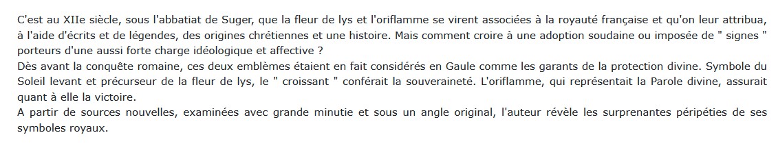 Fleur de lys et oriflamme,  Anne Lombard-Jourdan 