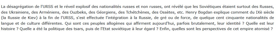 Histoire des peuples de l'ex-URSS, Henry Bogdan