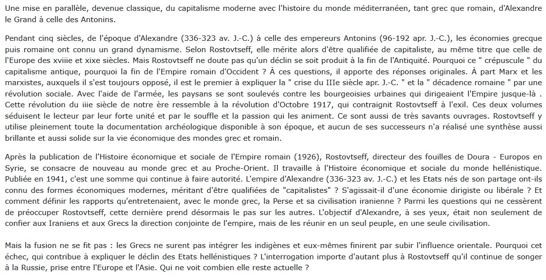 Histoire économique et sociale du monde hellénistique, Michel Ivanovic Rostovtseff et Jean Andreau 