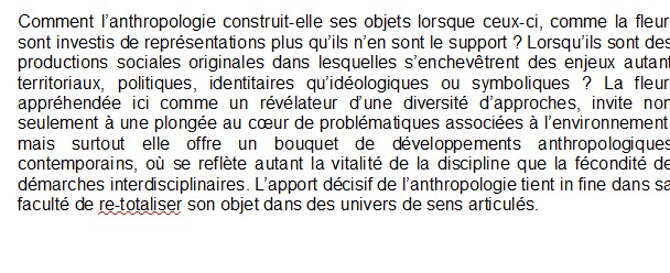 Journal des anthropologues - Dites-le avec des fleurs