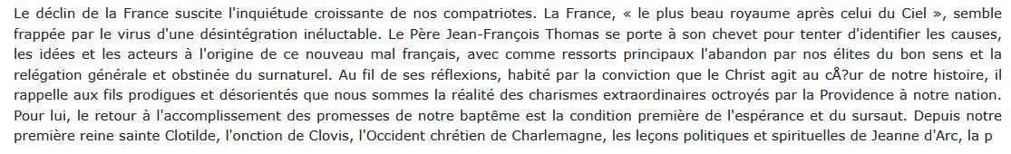 La France en son âme, Jean-François Thomas 