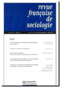 Revue Francaise De Sociologie 54 T3