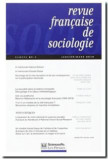 Revue Francaise De Sociologie 57 T1