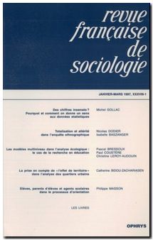 Revue française de sociologie - Janvier-mars 1997