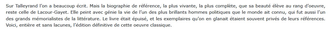 Talleyrand -1754-1838, Georges Lacour-Gayet 
